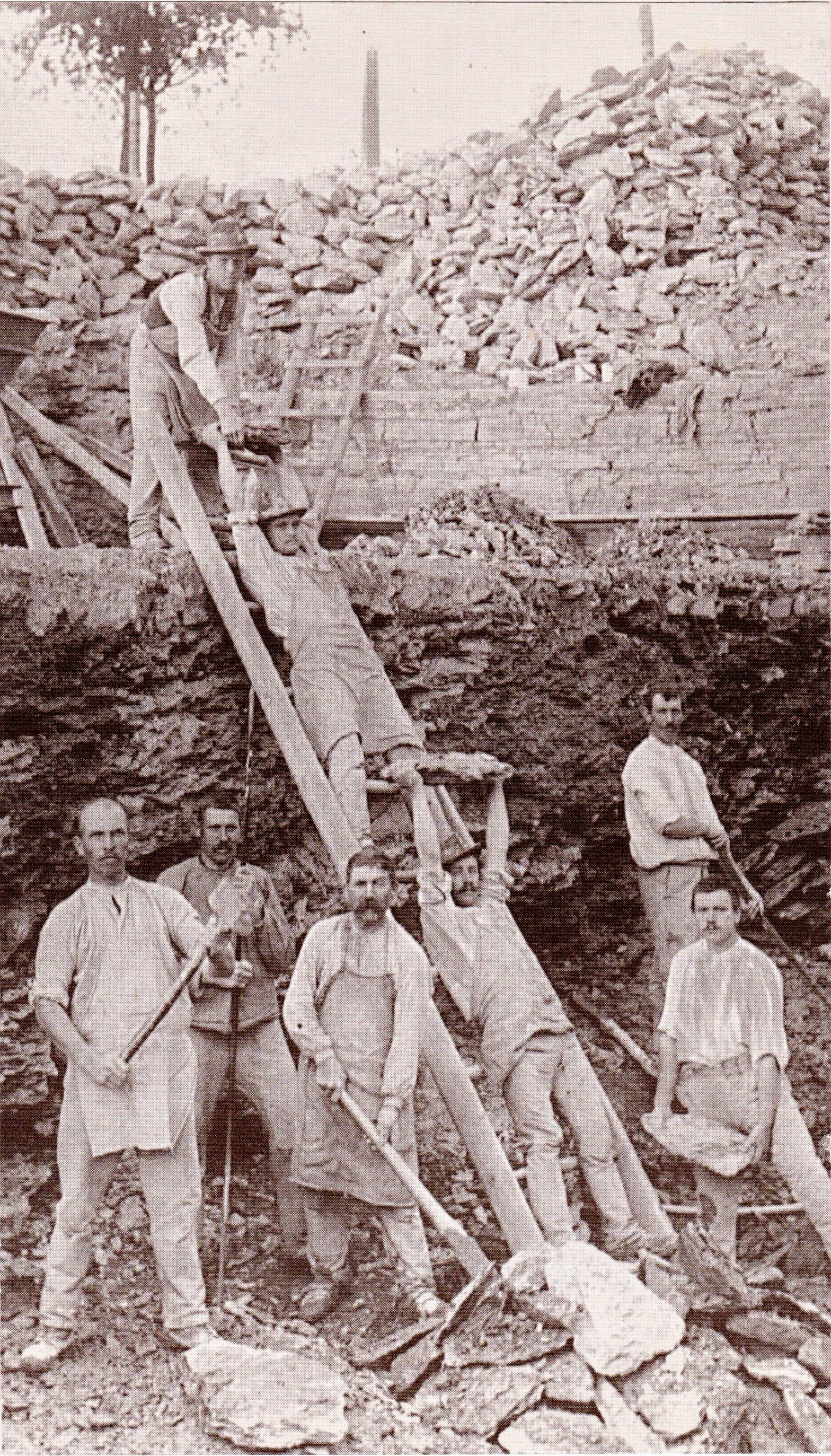 Steinbrucharbeiten bei Bauer Hinse, Altenberge